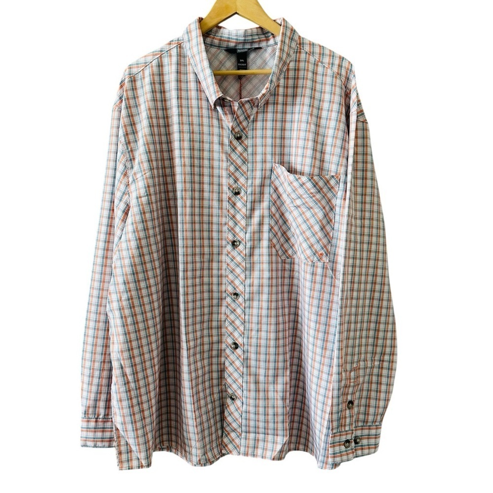 Alaskan Hardgear Duluth Trading Shirt Mens Size 3XL Plaid Vented Long Sleeve